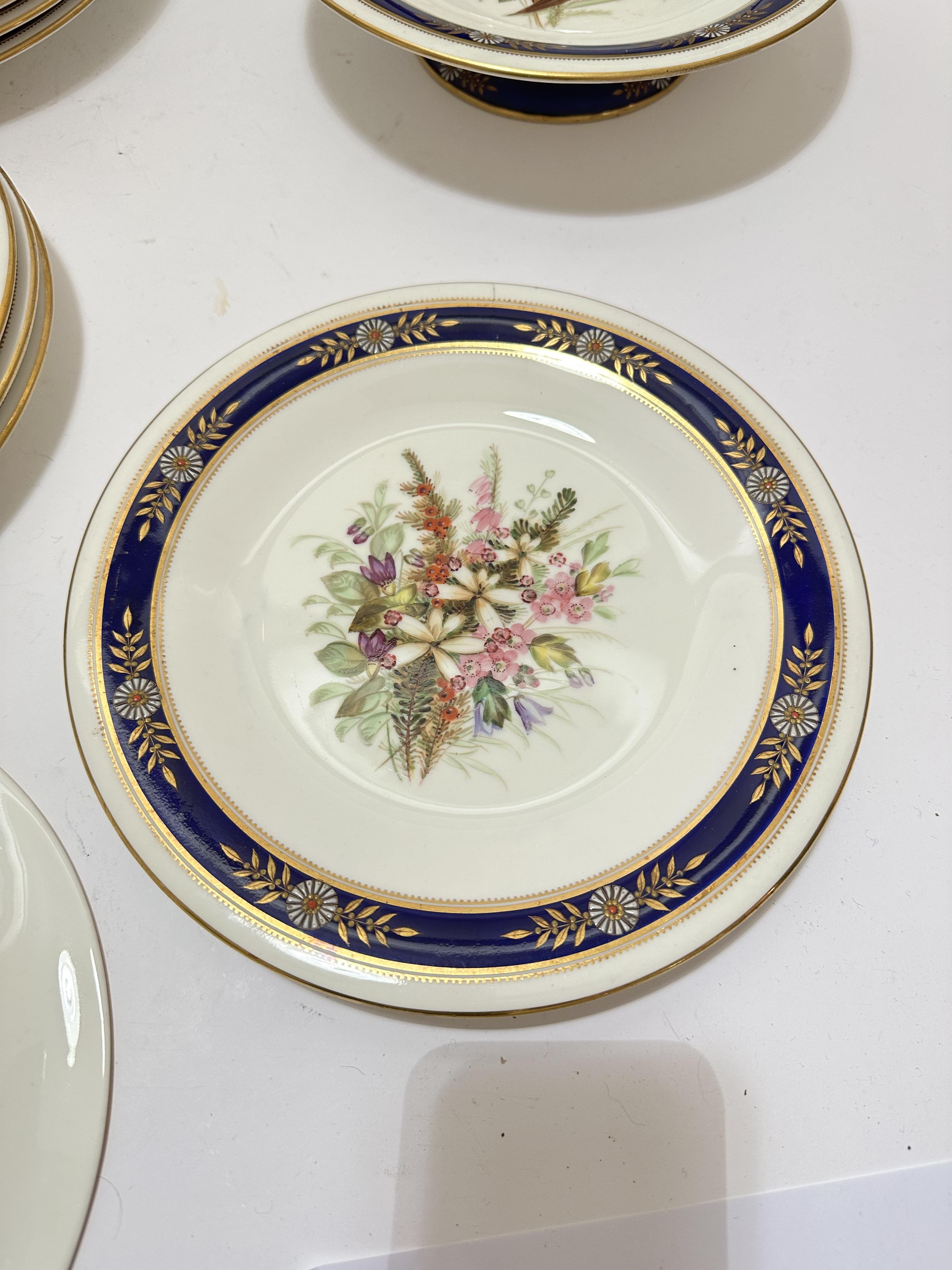 An Edwardian Royal Worcester nineteen piece dessert service including three stands, (5cm x 23cm) and - Image 2 of 29
