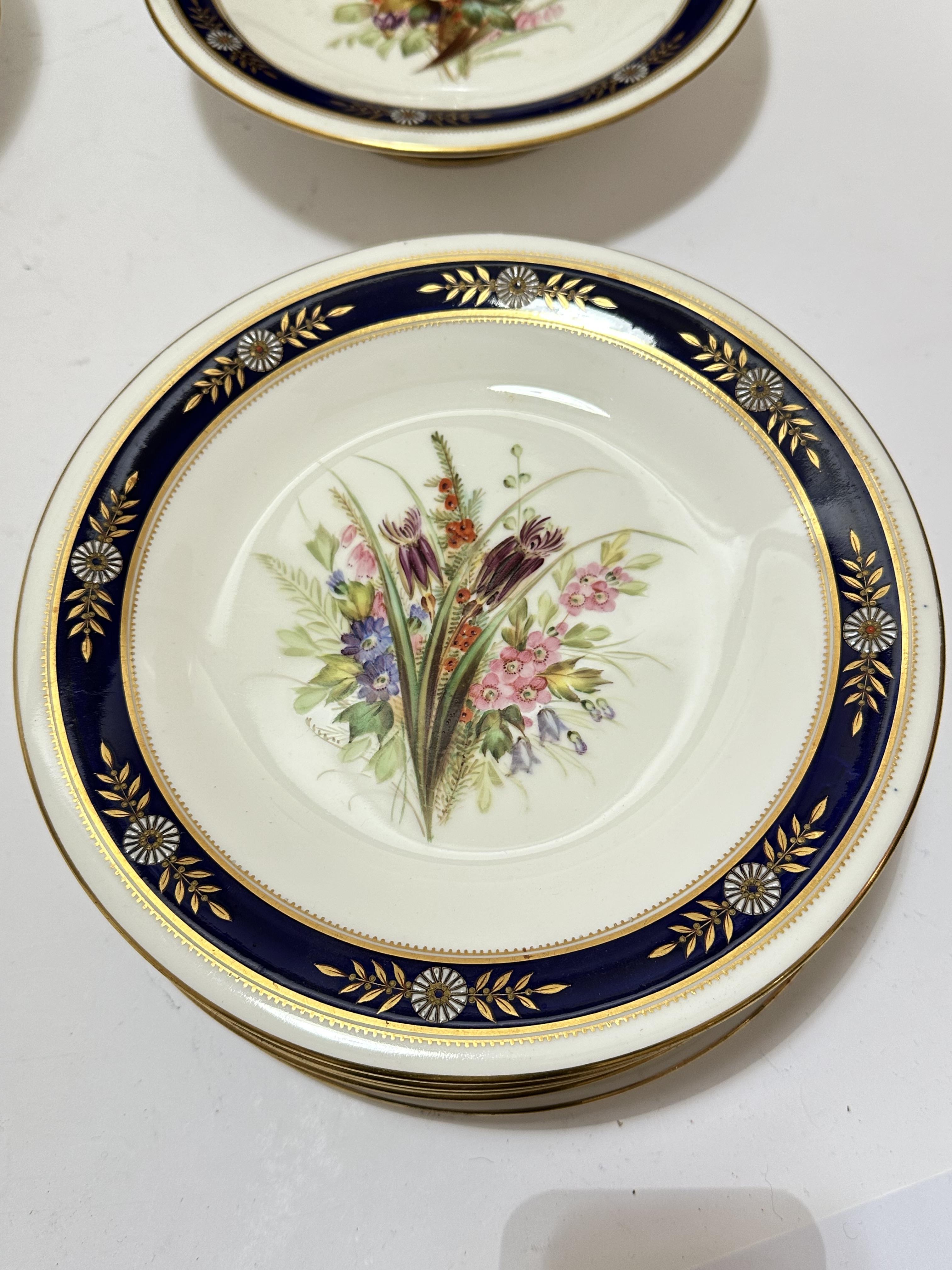 An Edwardian Royal Worcester nineteen piece dessert service including three stands, (5cm x 23cm) and - Image 8 of 29