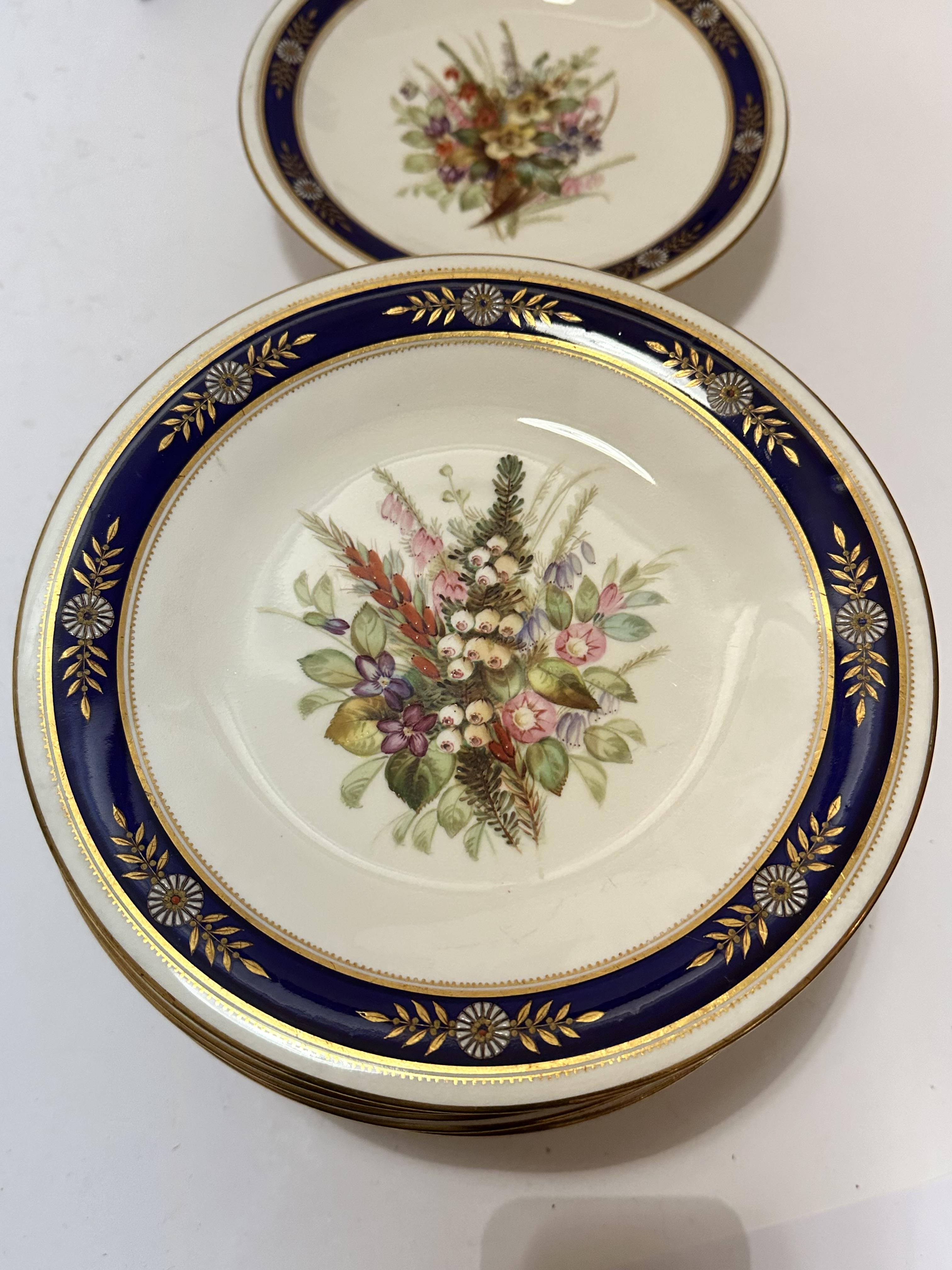An Edwardian Royal Worcester nineteen piece dessert service including three stands, (5cm x 23cm) and - Image 20 of 29
