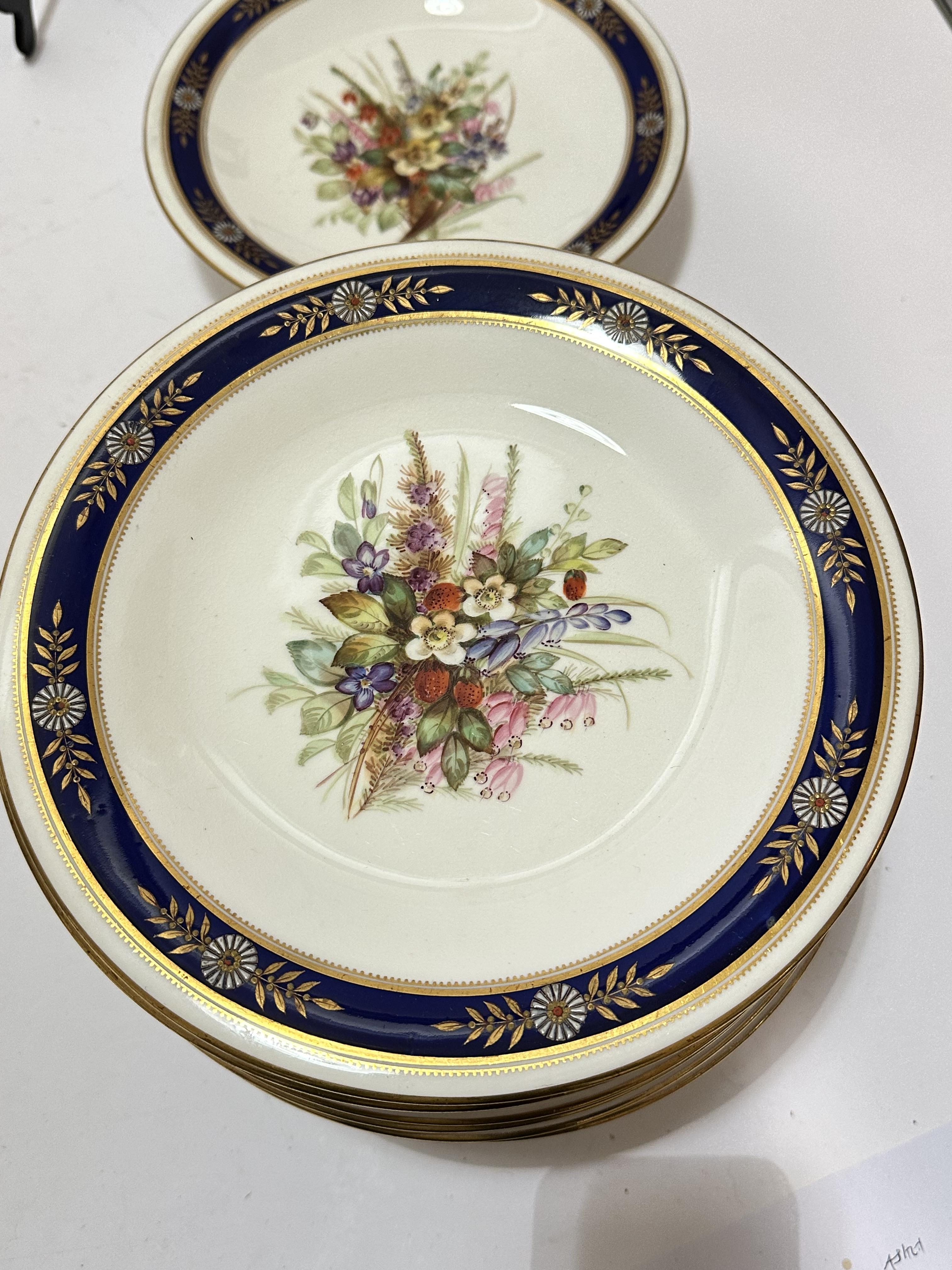 An Edwardian Royal Worcester nineteen piece dessert service including three stands, (5cm x 23cm) and - Image 22 of 29