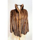 A lady's ranch mink jacket by Emba the American mink, rare quality with satinised embroidered lining