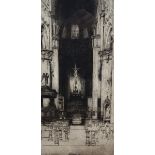 Sir David Young Cameron RA, (Scottish 1865 - 1945) Notre Dame Diart, drypoint, signed in pencil