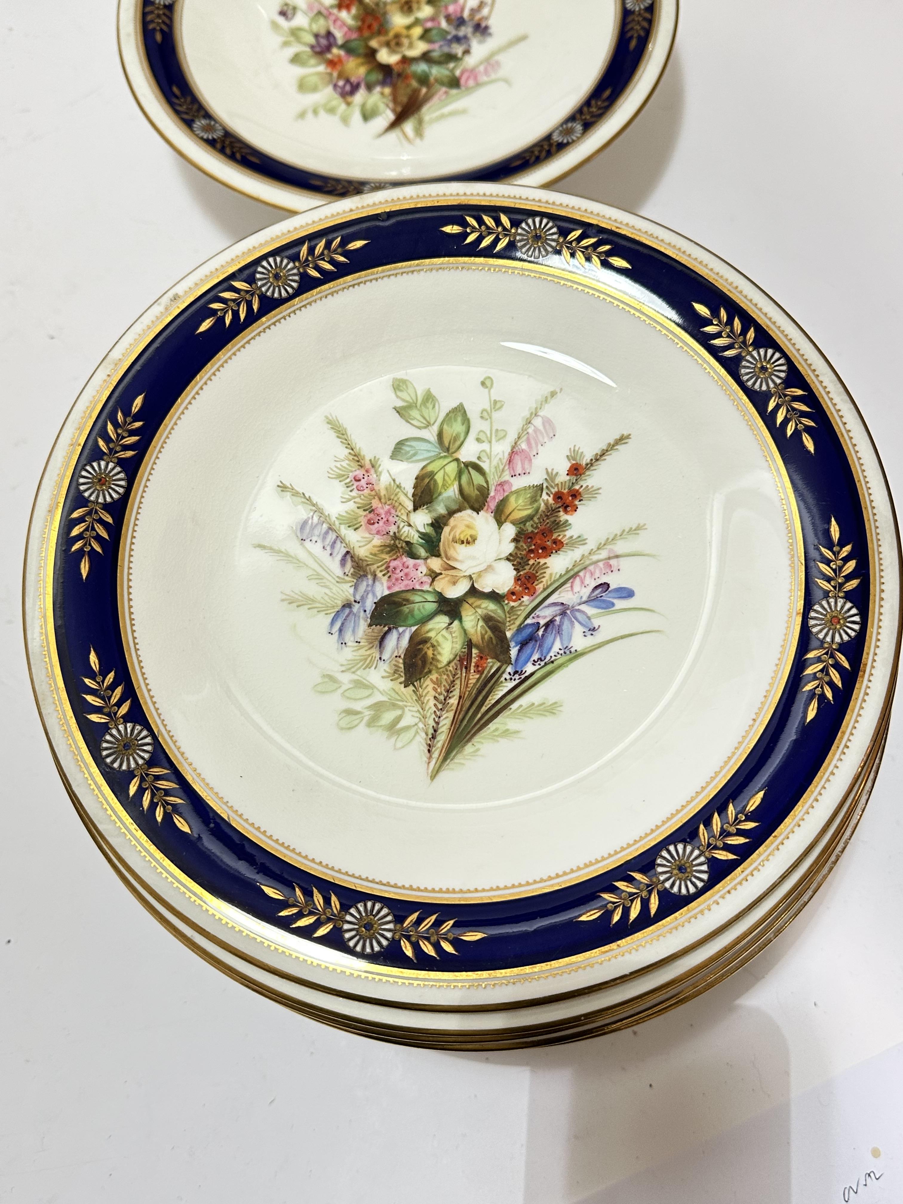 An Edwardian Royal Worcester nineteen piece dessert service including three stands, (5cm x 23cm) and - Image 16 of 29