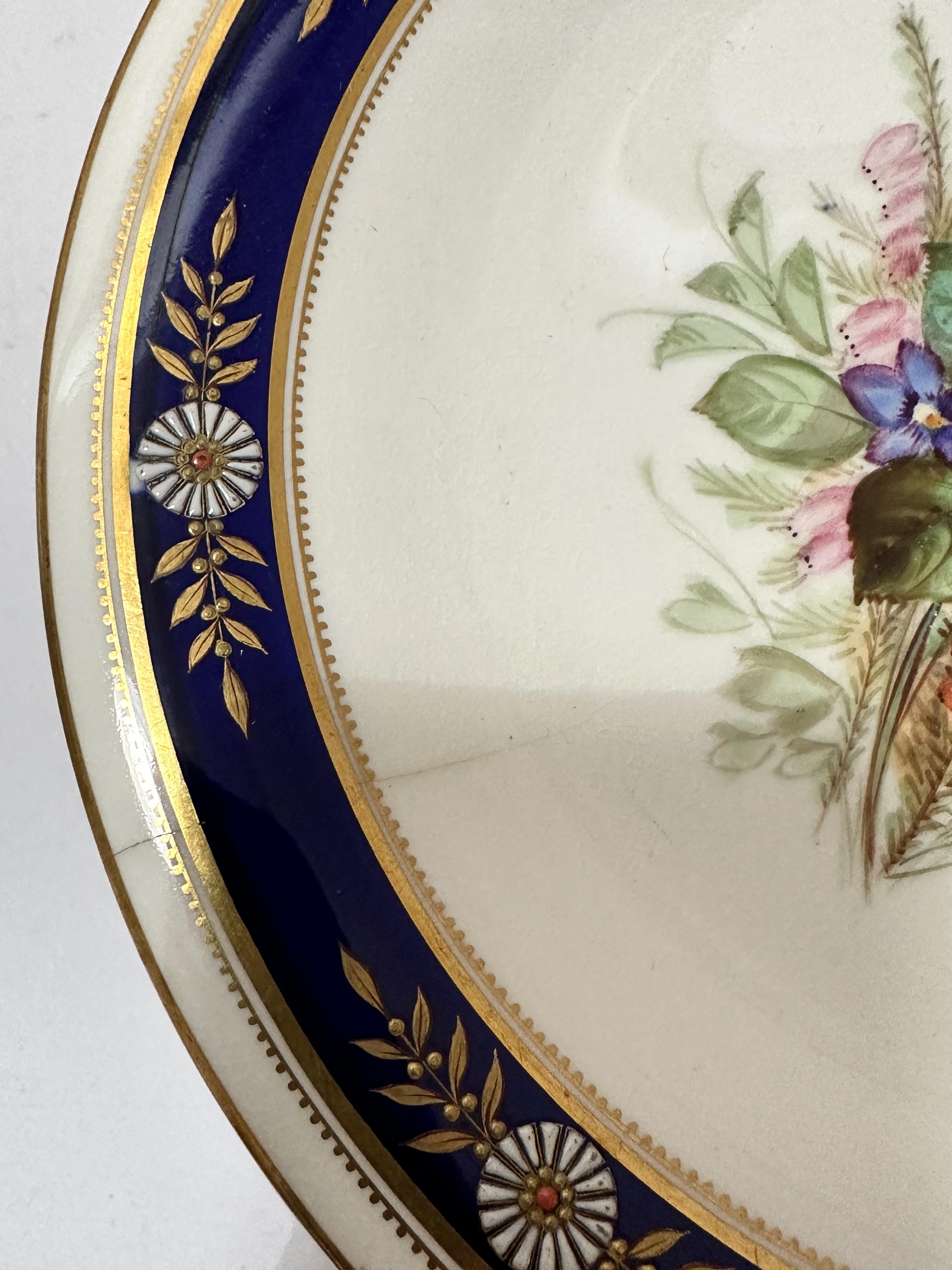 An Edwardian Royal Worcester nineteen piece dessert service including three stands, (5cm x 23cm) and - Image 15 of 29