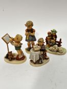 A Hummel pottery figure, Little Maestro, complete with treen lectern and music, decorated with