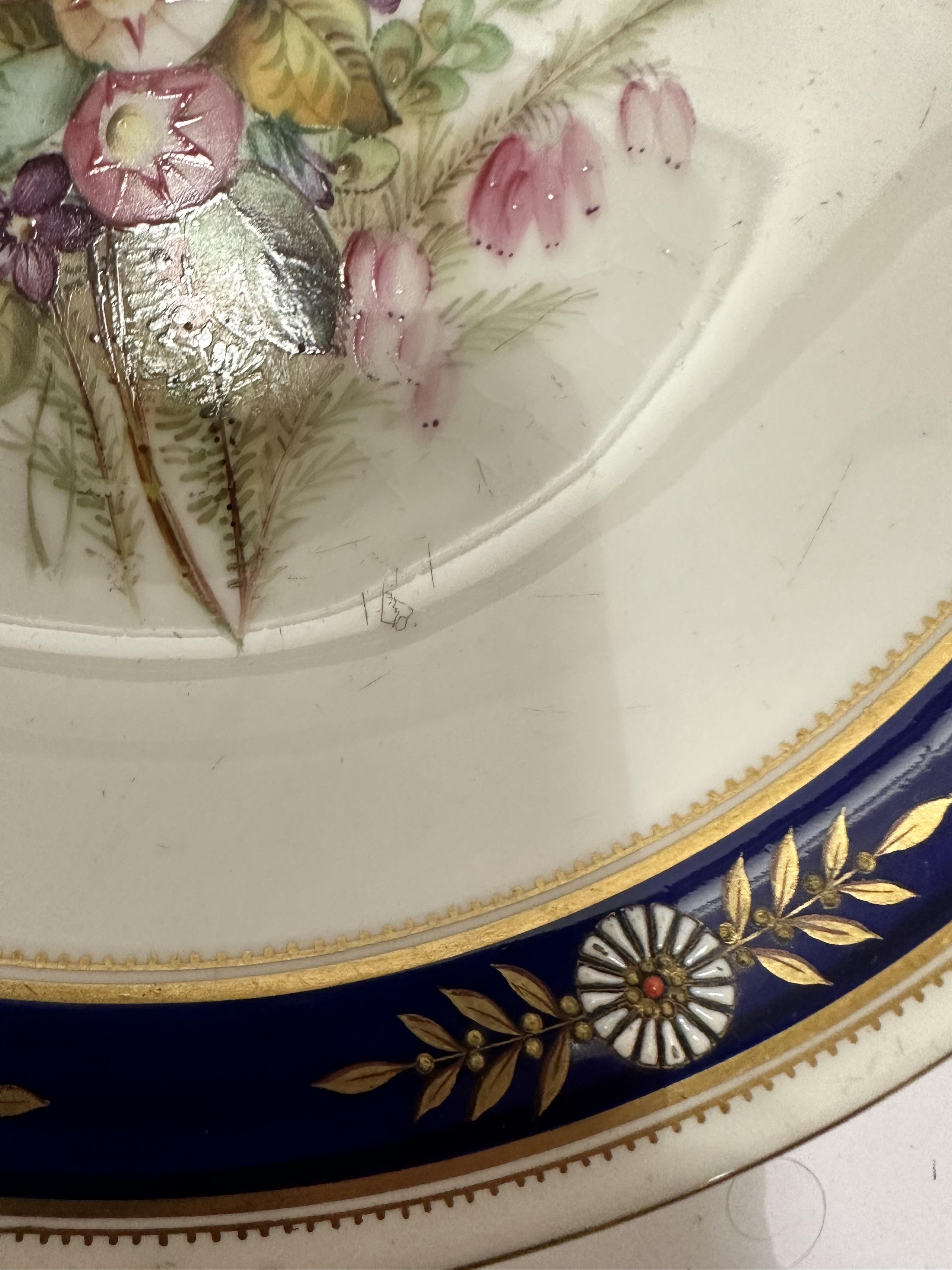 An Edwardian Royal Worcester nineteen piece dessert service including three stands, (5cm x 23cm) and - Image 25 of 29
