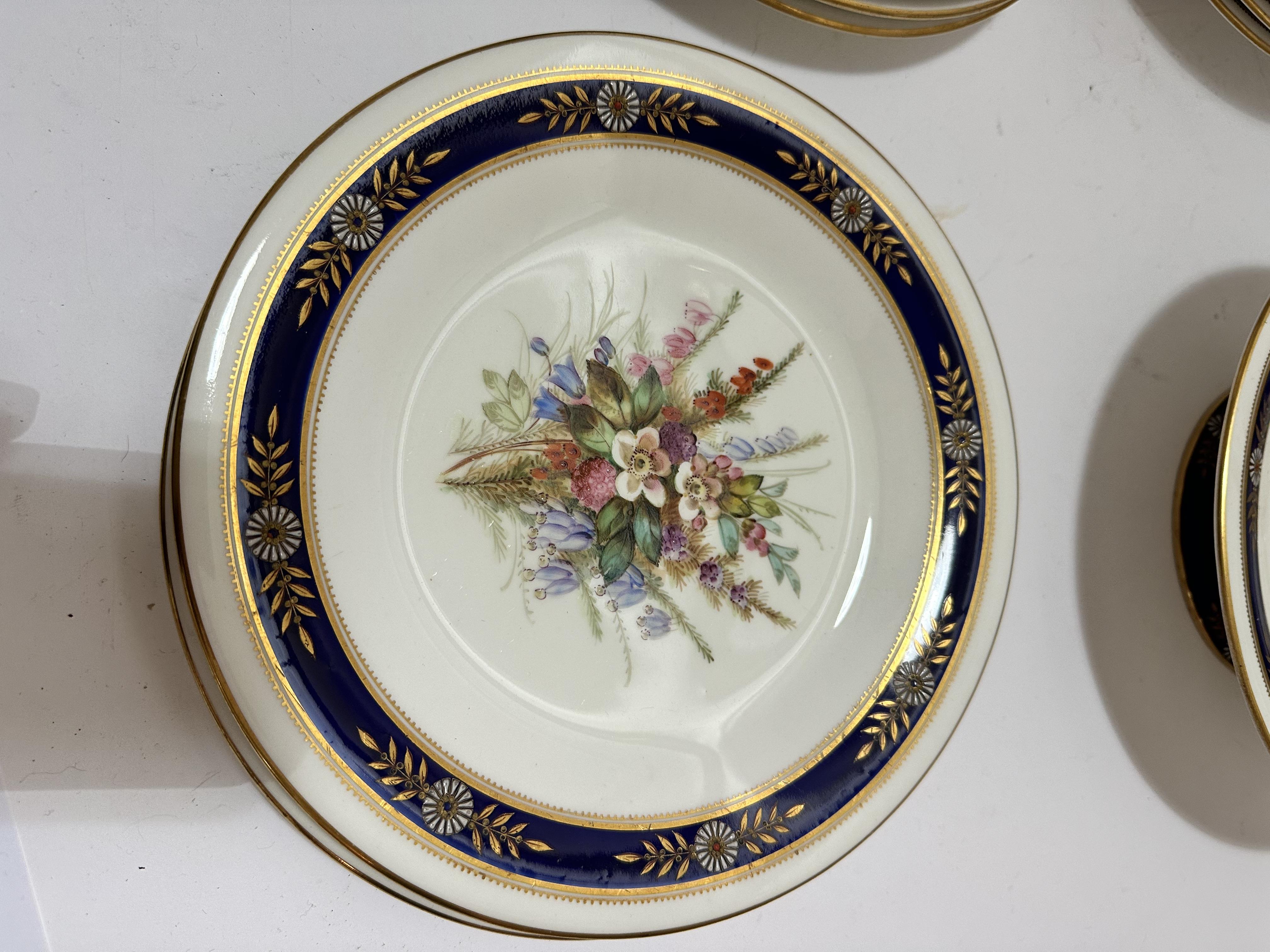 An Edwardian Royal Worcester nineteen piece dessert service including three stands, (5cm x 23cm) and - Image 3 of 29