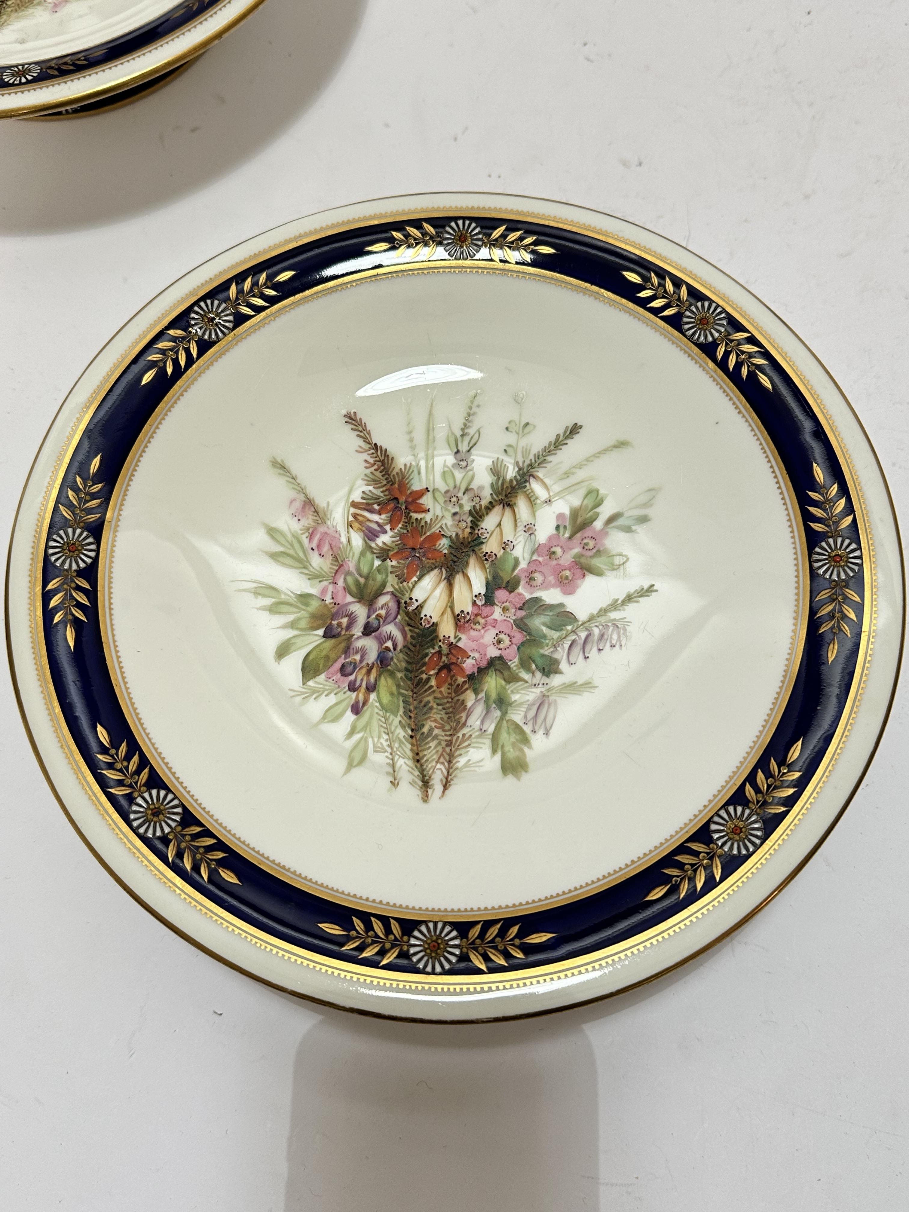 An Edwardian Royal Worcester nineteen piece dessert service including three stands, (5cm x 23cm) and - Image 23 of 29