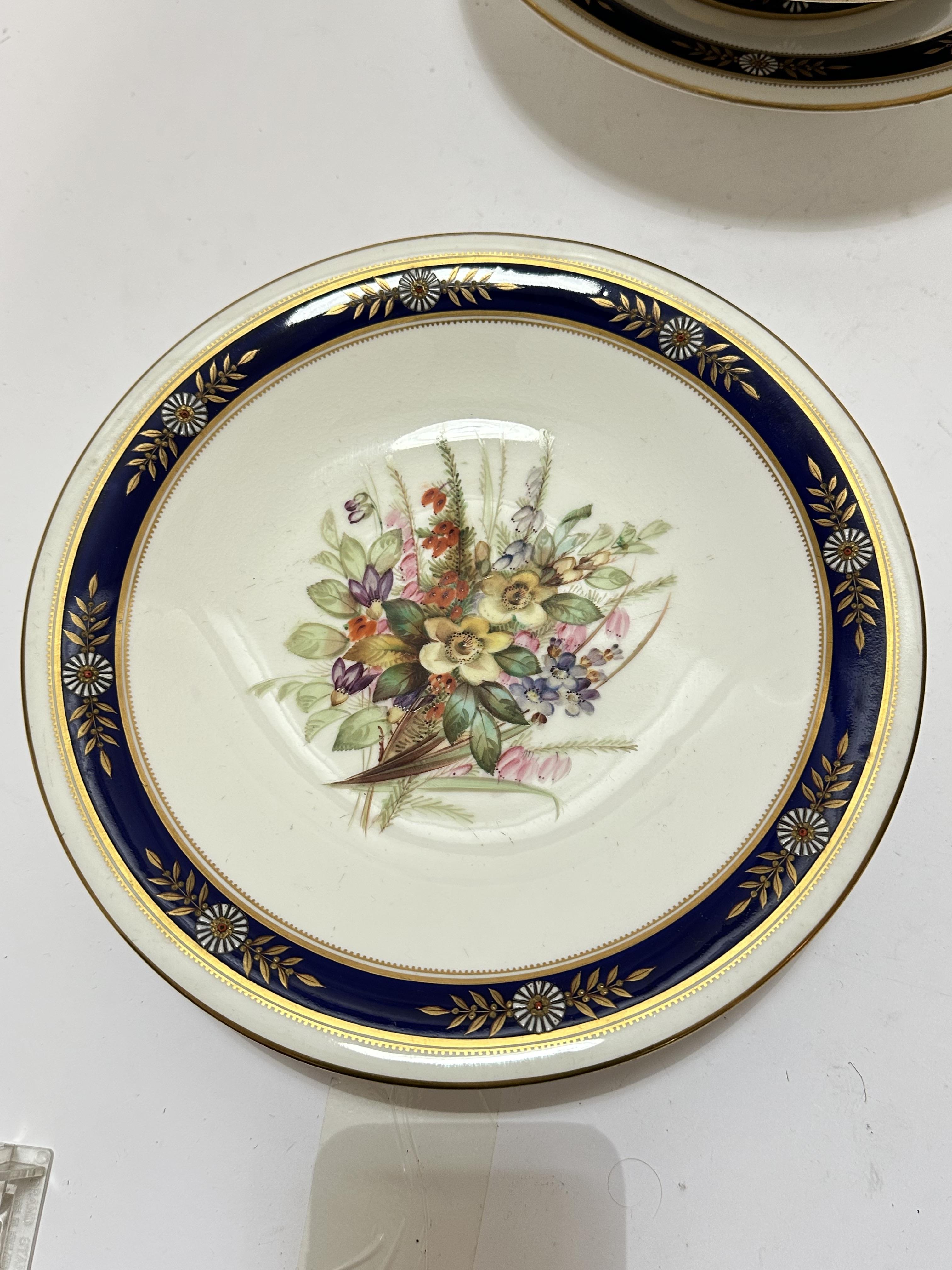 An Edwardian Royal Worcester nineteen piece dessert service including three stands, (5cm x 23cm) and - Image 28 of 29