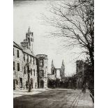 H M Pemberton, (British, 1885 - 1973) St Andrews, Fife, drypoint, signed bottom right, glazed