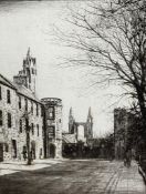 H M Pemberton, (British, 1885 - 1973) St Andrews, Fife, drypoint, signed bottom right, glazed