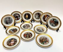 A set of 1975 Danish Royal Copenhagen Hans Christian Andersen plates complete with original