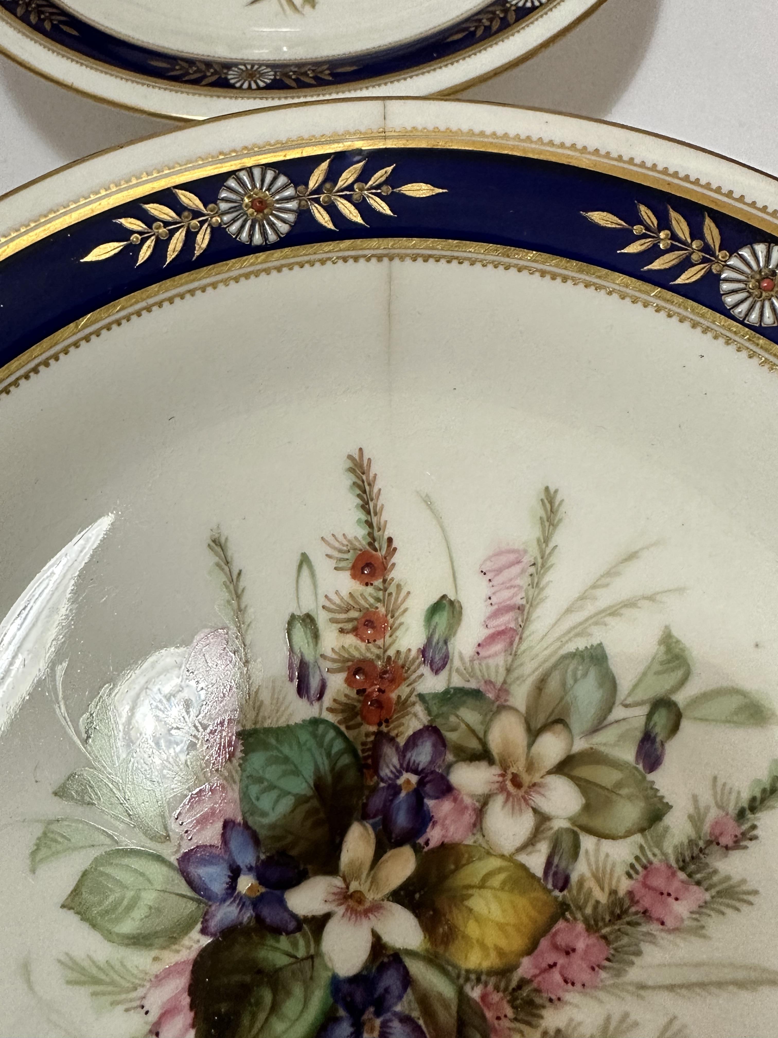 An Edwardian Royal Worcester nineteen piece dessert service including three stands, (5cm x 23cm) and - Image 14 of 29