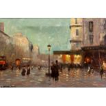 Donald Stockton Smith (British) A Paris Street Scene in the Impressionist Style, oil on canvas,