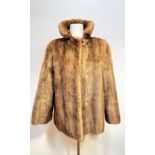 A John Logan of Glasgow lady's light ranch mink jacket complete with collar and slash pocket (L