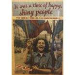 Museum of Communism poster, A Time of Happy Shiny People, glazed black frame (65cm x 38cm)
