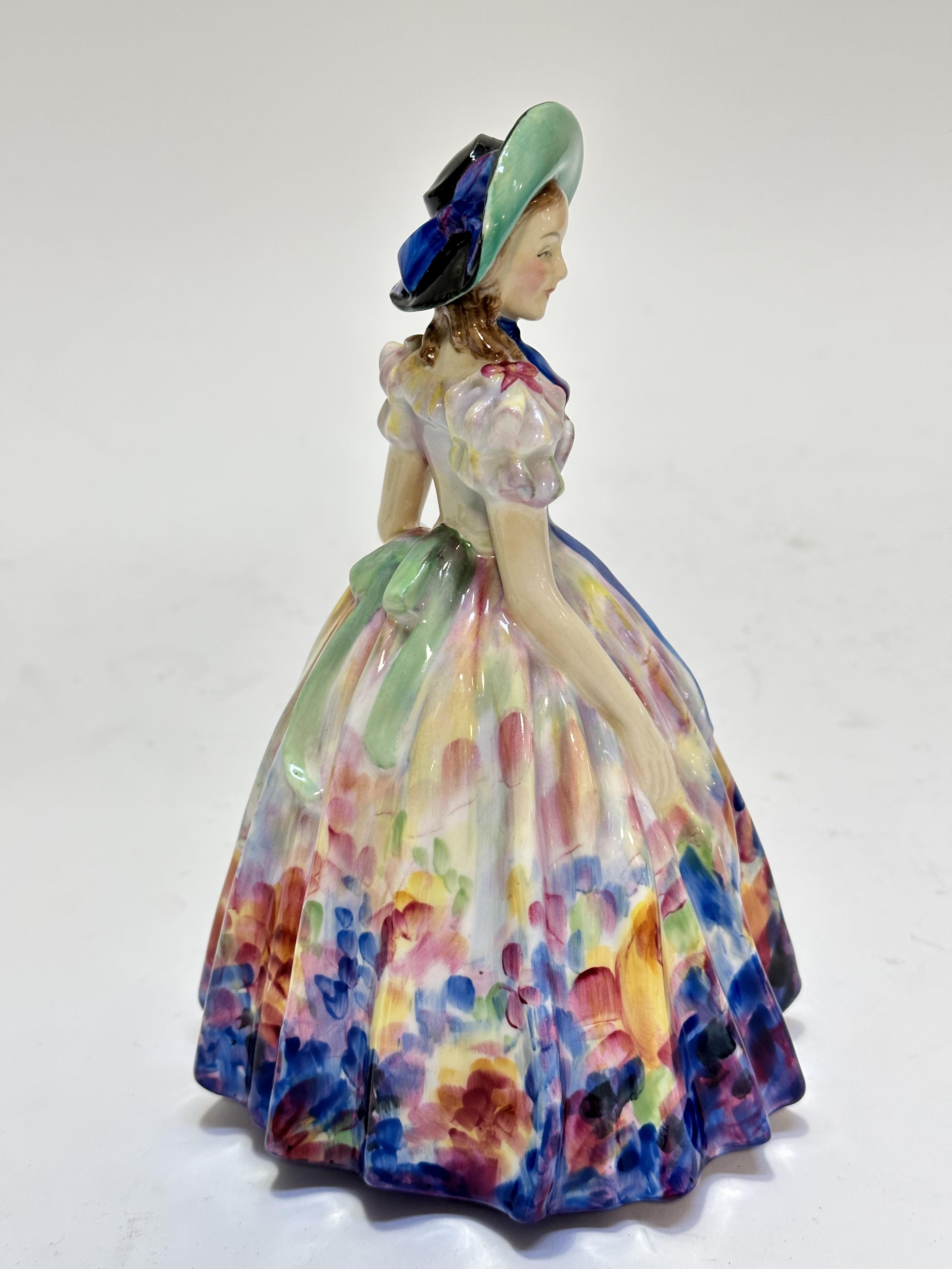 A Royal Doulton china figure Easter Day, HN2039, signed TM, (h 20cm x 14cm x 12cm) decorated with - Image 3 of 4