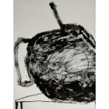 •Pat Douthwaite (Scottish, 1939-2002), Female Cat in a Teapot, lithograph, signed and numbered in