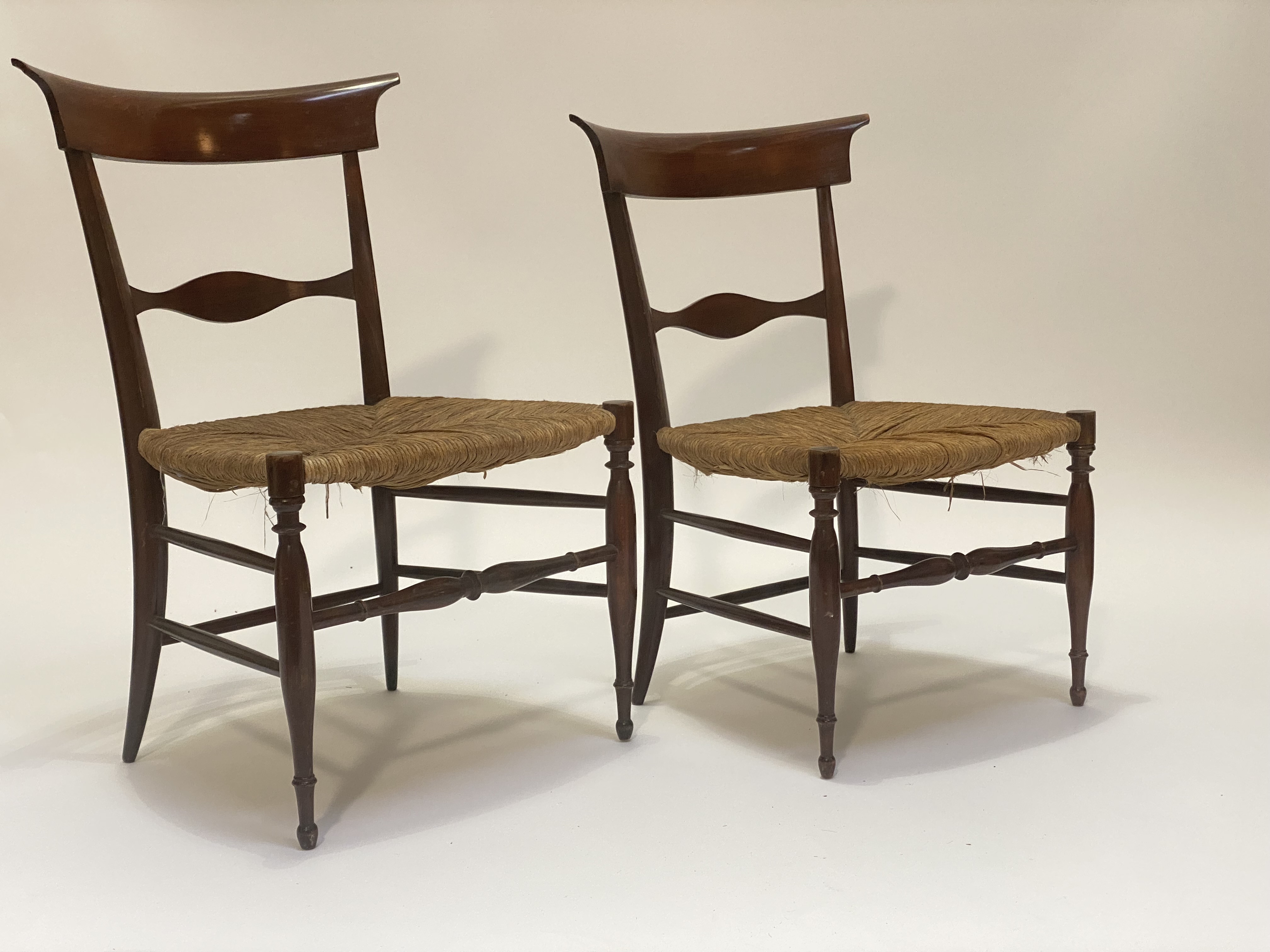 A pair of Victorian mahogany apprentice chairs, the bowed and shaped crest rail over shaped rail - Image 3 of 3