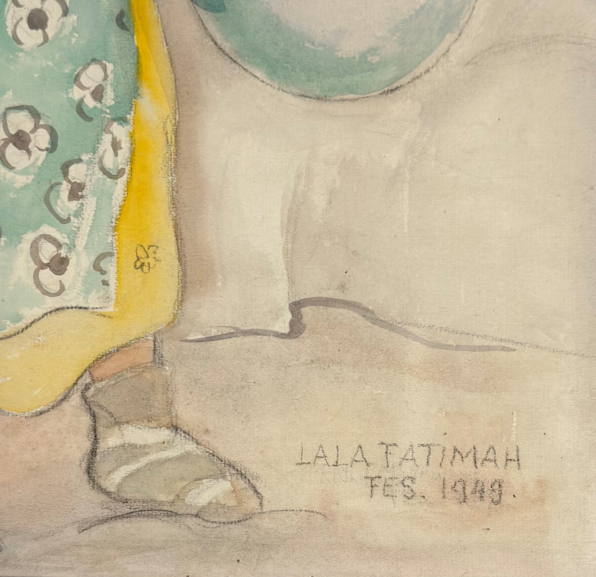 Ruth Moorwood (Scottish, exh. 1927-37), "Lala Fatimah", portrait of a young girl with balloons, - Image 3 of 3