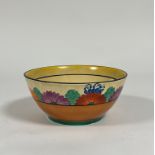 Clarice Cliff for Newport Pottery, a fruit bowl in the Gayday pattern, impressed shape number and