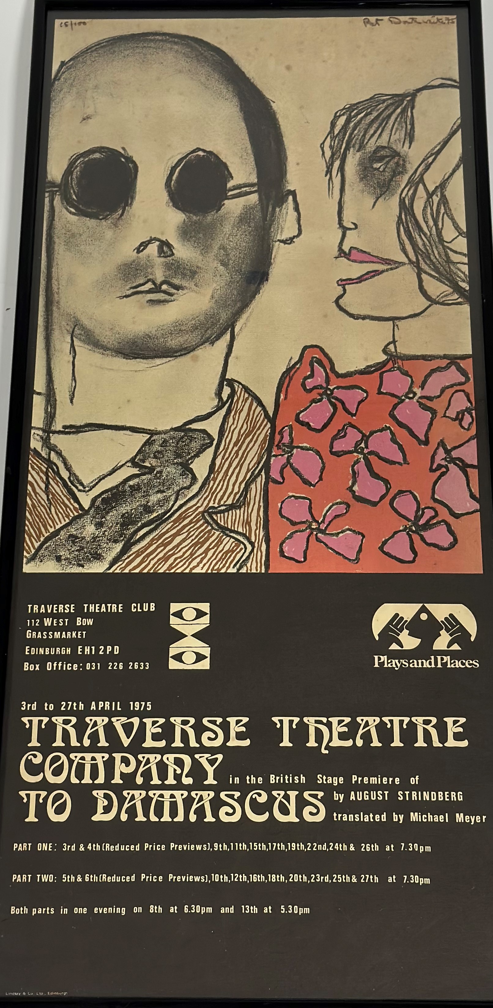 •Pat Douthwaite (Scottish, 1939-2002), a signed and numbered lithographic poster, The Traverse