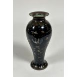 A Japanese cloisonne enamel vase, Meiji period, c. 1900, of slender baluster shape, decorated in