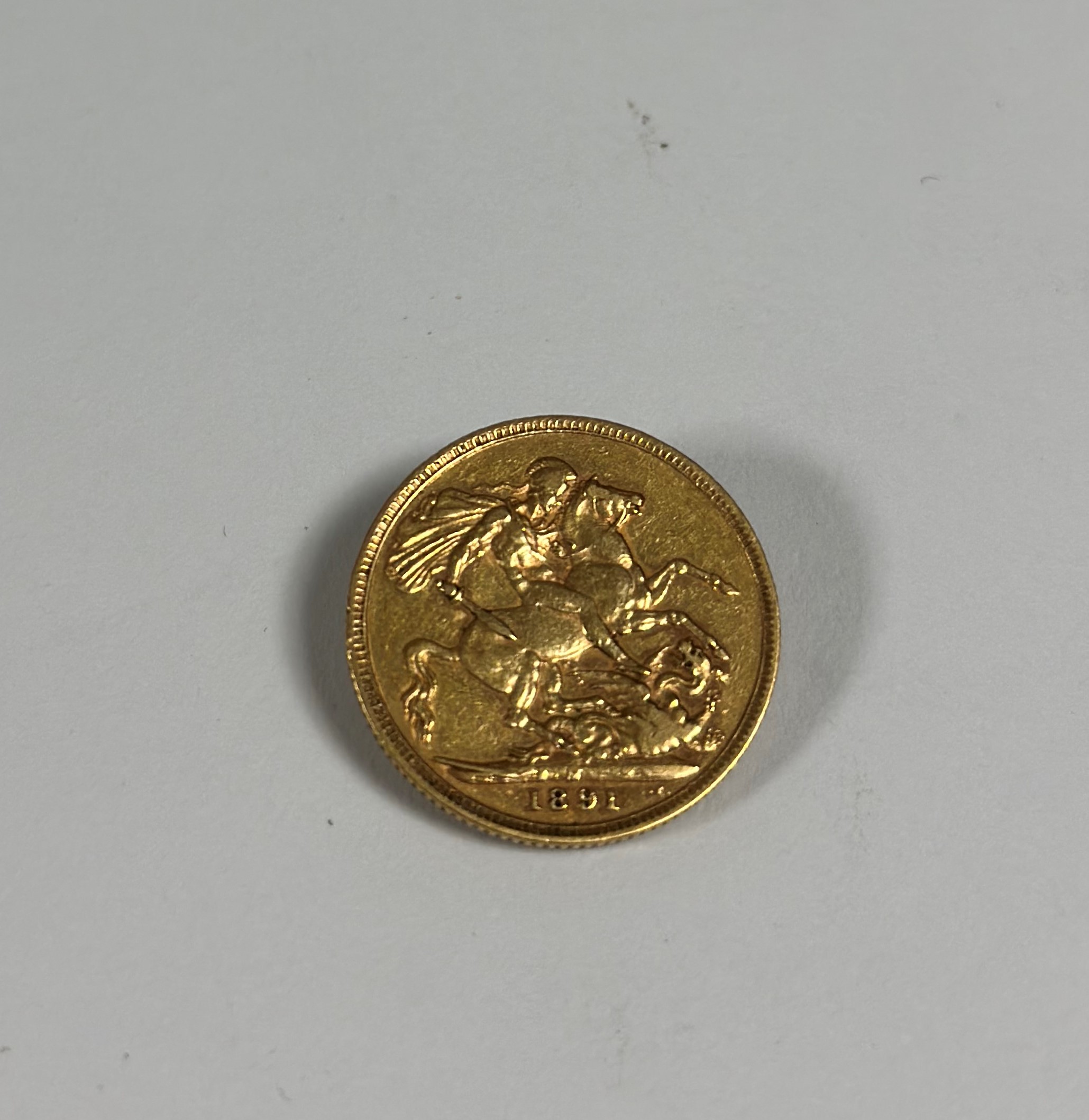 A Victorian full sovereign, 1891.