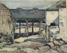 Ernest Archibald Taylor (Scottish, 1874-1951), A Farmstead, signed lower left, watercolour,