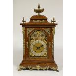 A Monumental German ting tang bracket clock by by Winterhalder & Hofmeier, early 20th century, the