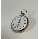 A Victorian 18ct gold open face lever fusee pocket watch by H. Wright, 2 Liverpool Road, London, no.