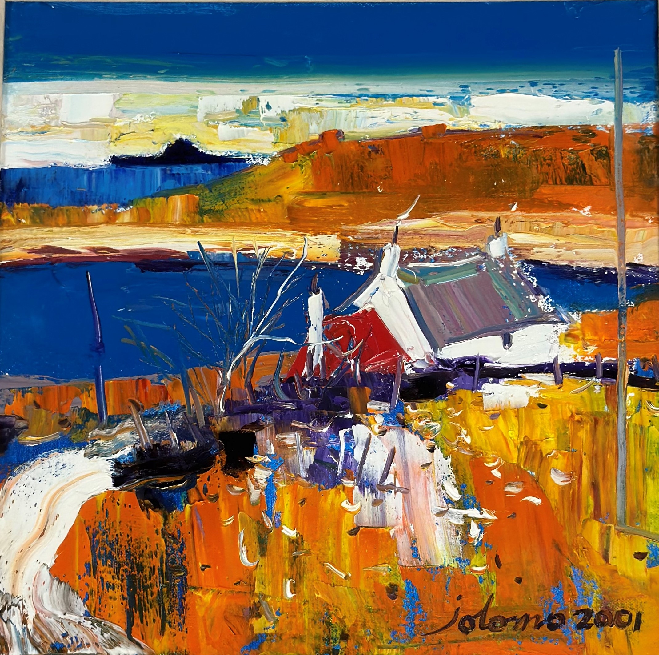 •John Lowrie Morrison (Jolomo) O.B.E. (Scottish, b. 1948), "Autumn and the Dutchman's, Mull", signed