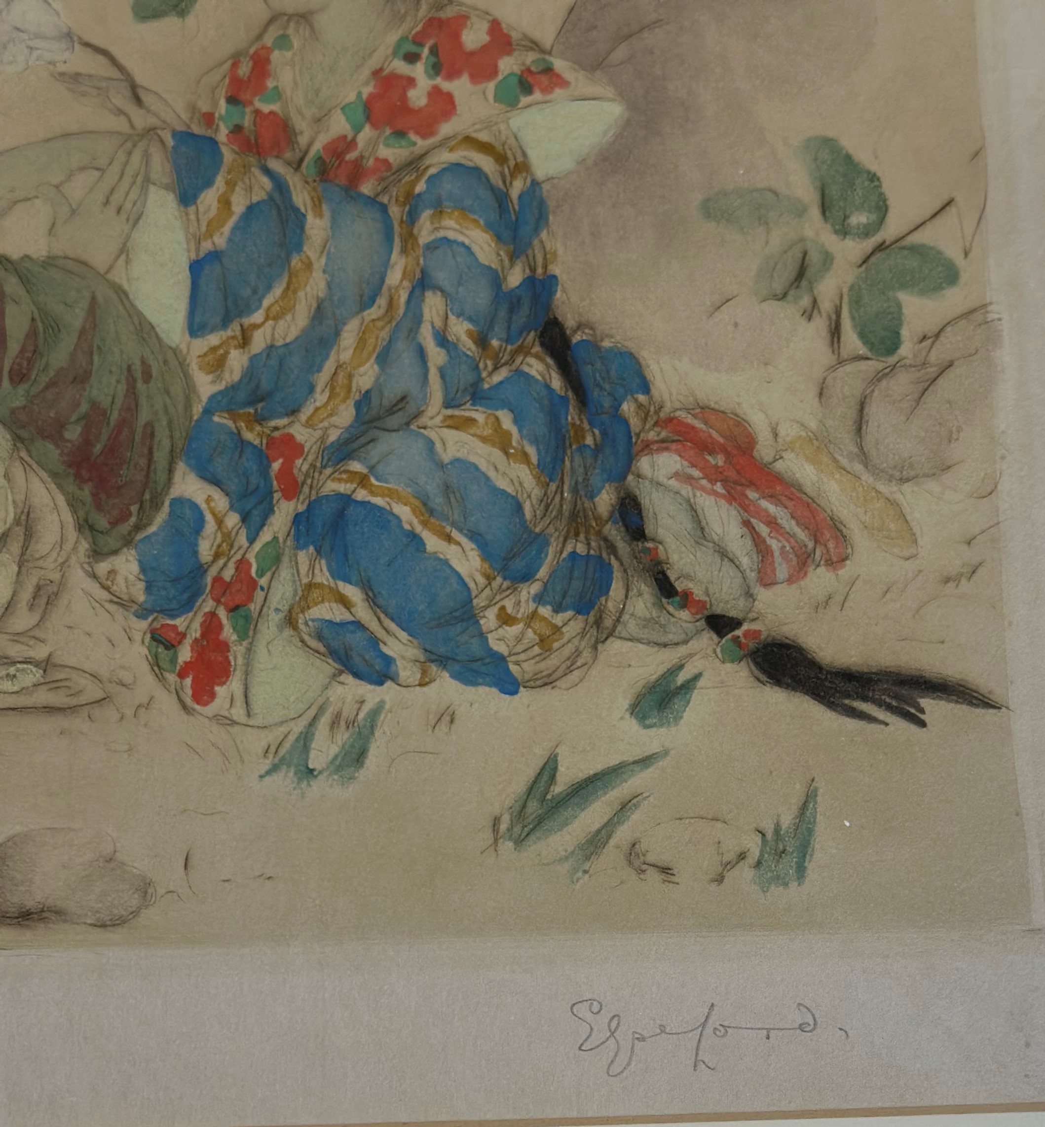 Elyse Ashe Lord R.I. (British, 1900-71), "Magnolia", etching in colour, signed in pencil lower - Image 3 of 3