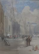 Robert C. Abercromby (Scottish, fl. 1900-1930), The Tron Kirk, Edinburgh, signed lower right,