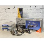 A quantity of tools, to include a a precision deep cut mitre saw, in box, four wood planes and a