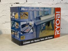 Power tools, A Ryobi router table with router, in case