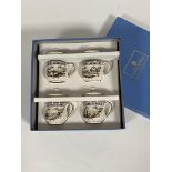 A boxed set of four limited edition Wedgwood Queens Ware pot de creme