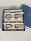 A boxed set of four limited edition Wedgwood Queens Ware pot de creme