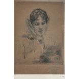 Anders Leonard Zorn, (Swedish: 1860-1920) The Letter, etching, signed in pencil bottom right, glazed