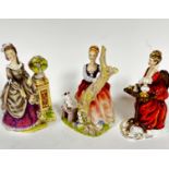 A Renaissance Design Studio Limited china figure, Louise, a china figure Young Love, and another: