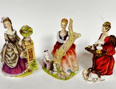 A Renaissance Design Studio Limited china figure, Louise, a china figure Young Love, and another: