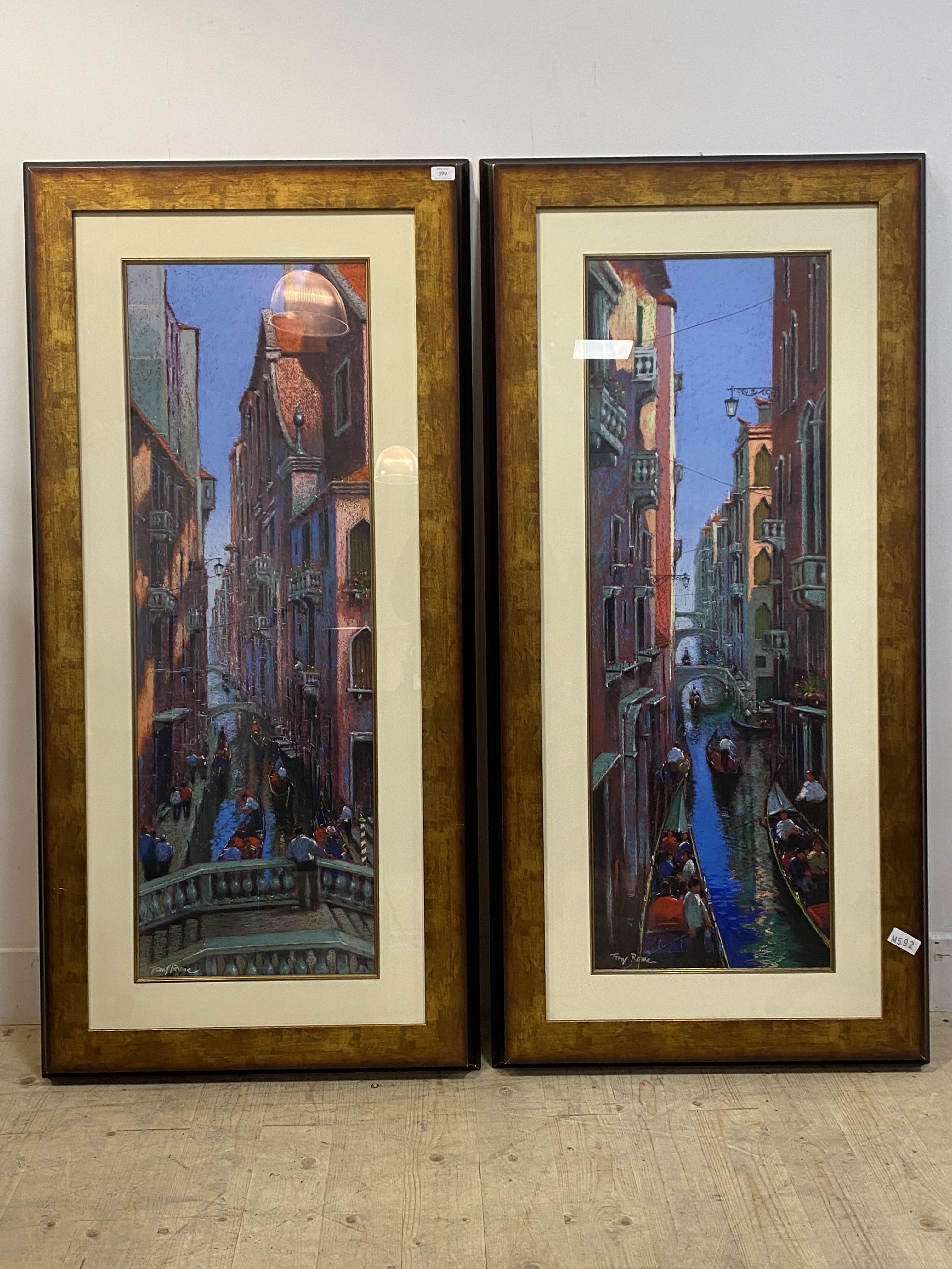 Tony Rome (Scottish contemporary) Venetian waterways, pastel on paper, signed bottom left, 39cm x - Image 2 of 2