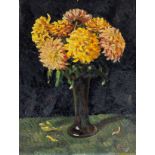 T Cassells, Still Life with Chrysanthemums, oil on canvas, signed bottom right, inscribed verso, (