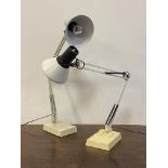 Two vintage anglepoise lamps