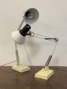 Two vintage anglepoise lamps