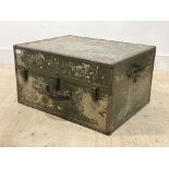A U.S. Navy issue uniform trunk by Seapack, with makers label and clean interior, H35cm, W64cm,