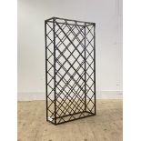 A quality brass grill wine rack, 110cm x 19cm x 58cm