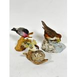 A Renaissance British Birds bisque figure, a Dipper, decorated with polychrome enamels, (h 13cm x