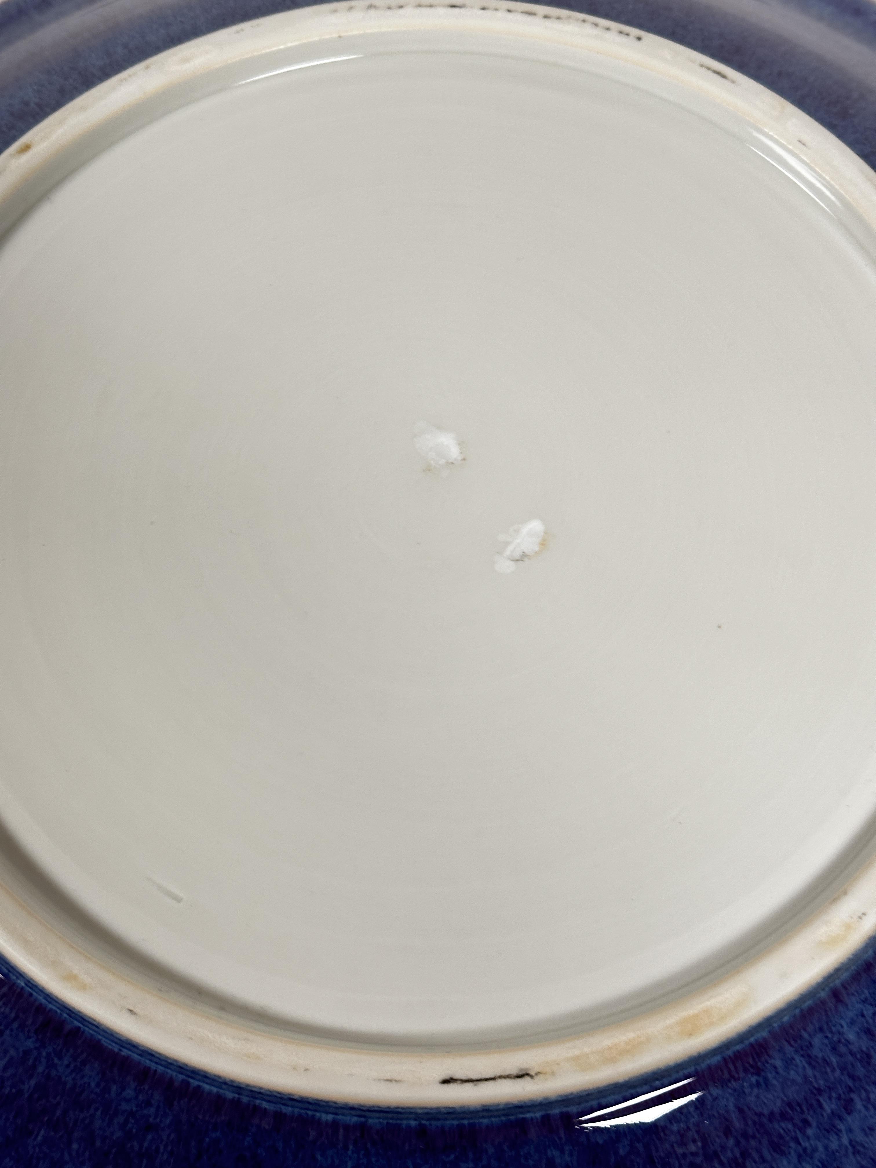 A modern Chinese dish (h 7cm x 47cm) shows no signs of cracks, damage, repairs or restoration, (42. - Image 4 of 4