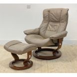 Ekorness, A stressless reclining chair and foot stool